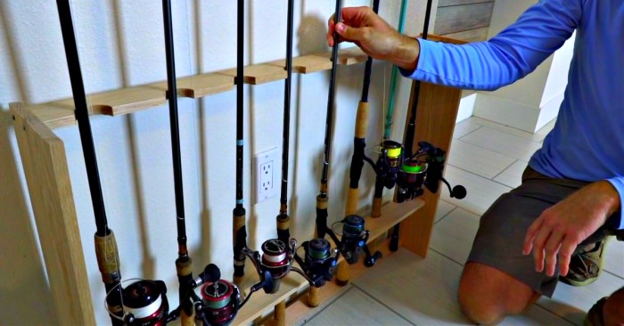 Fishing rod rack diy