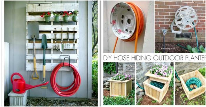 Diy water hose holder